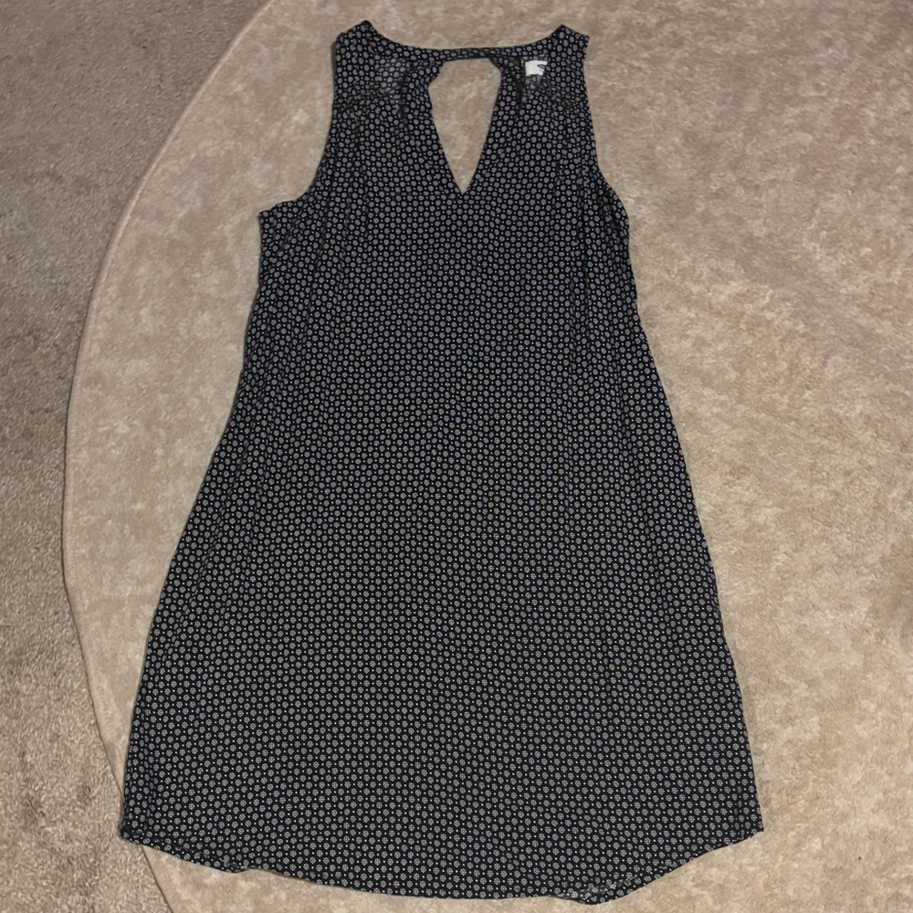 Old Navy Black and White Patterned Backless Dress